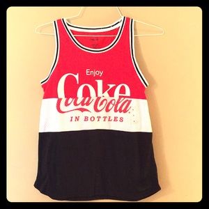 Women's sleeveless "coca cola" tank top